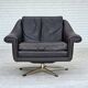 1960s, Danish swivel armchair by Aage Christensen, leather.