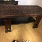 Carved Senegalese coffee table