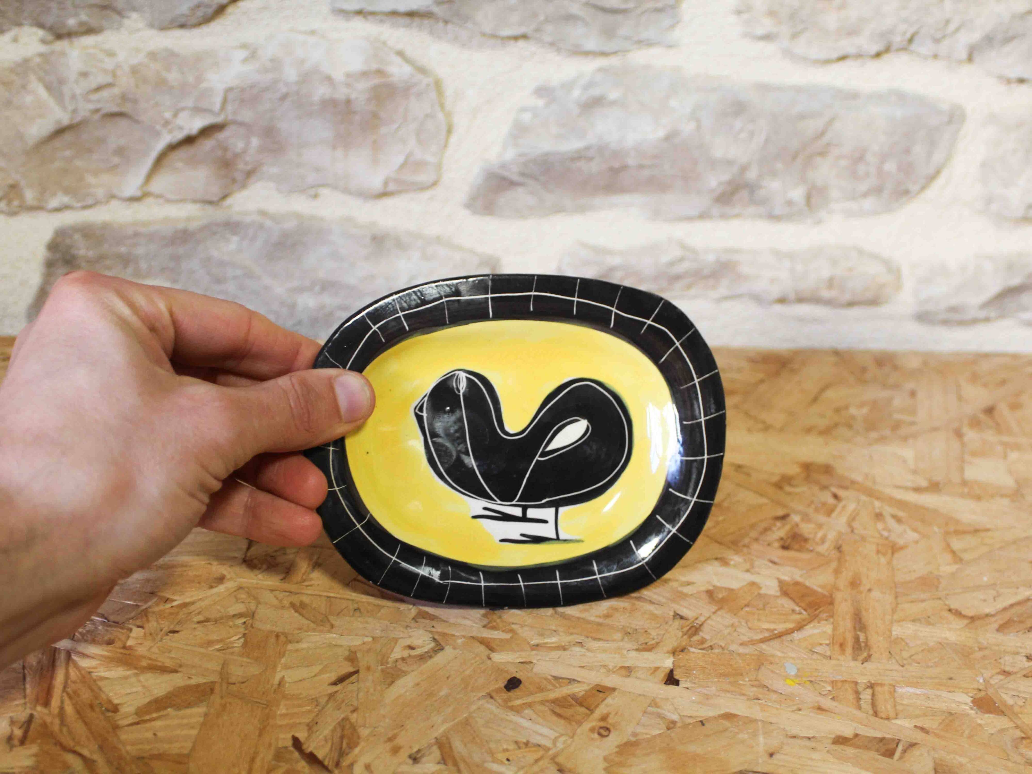 Glazed ceramic bowl by Jacques Pouchain
