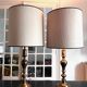 pair of american brass lamps
