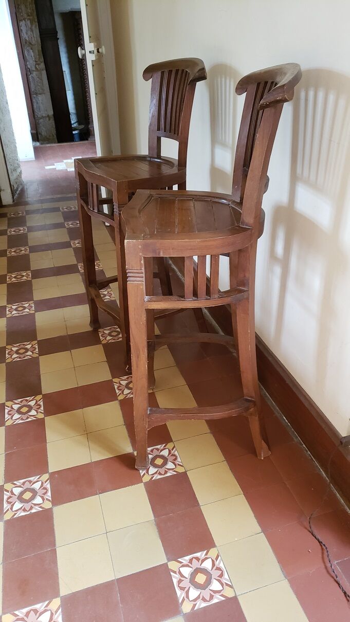 Pair of Arts and Crafts stools