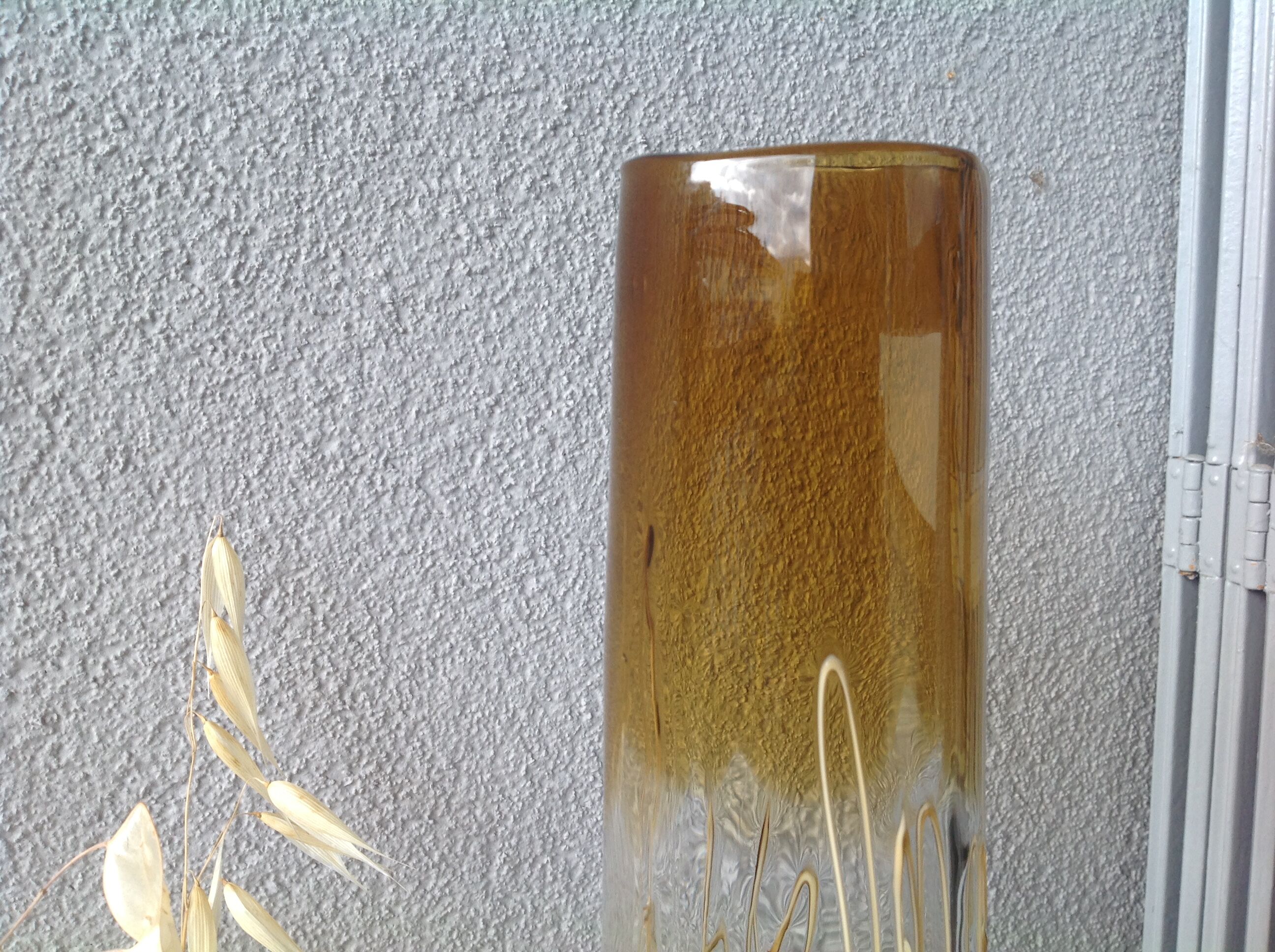 Hand-blown glass Murano vase