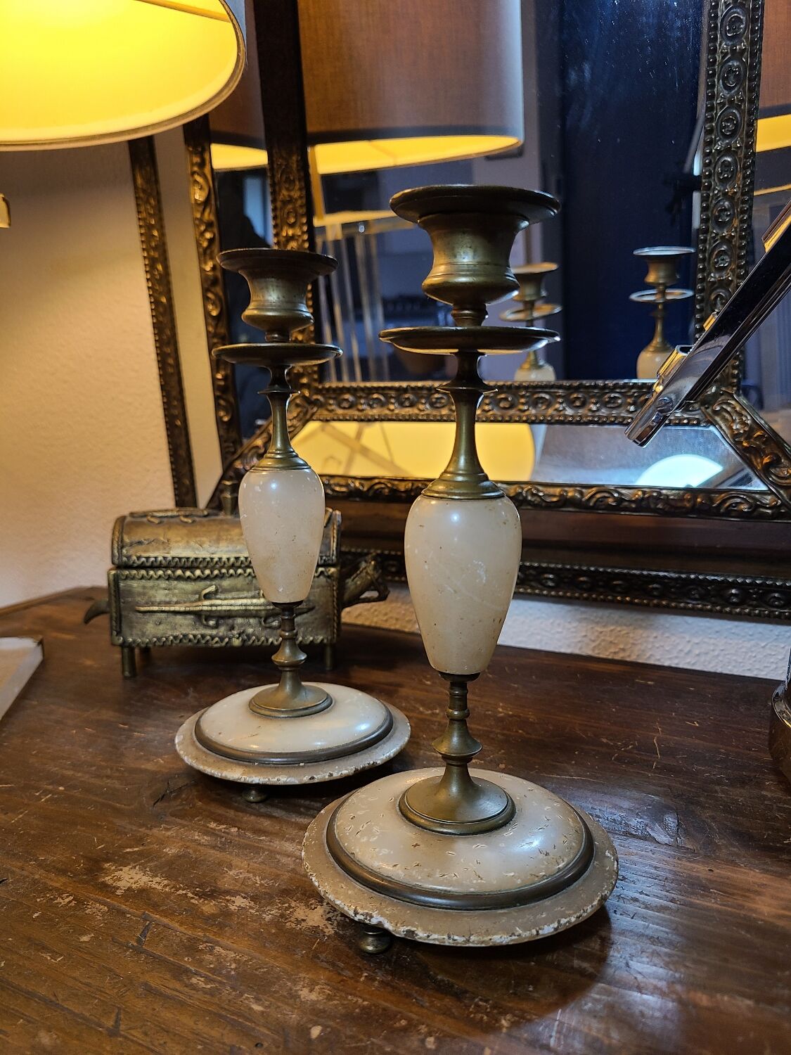 Pair of candle holders early 20th