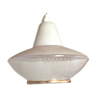 White suspension saucer 50's