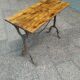 Old bistro table with a wooden top