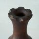Sculpted wooden vase in Wabi-Sabi style from the 1960s.