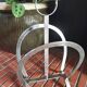 Porte-revues vintage en acier inoxydable brillant