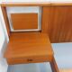 Vintage Scandinavian style double bed in teak from the 60s with integrated bedside lights