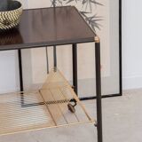 Metal and gilded brass serving trolley