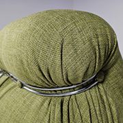 Green linen Soriana chaise longue, Afra & Tobia Scarpa, Cassina, 1970