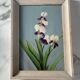 Tableau huile sur contreplaqué "Iris"