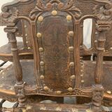6 chaises de style Renaissance en chêne, XXème siècle