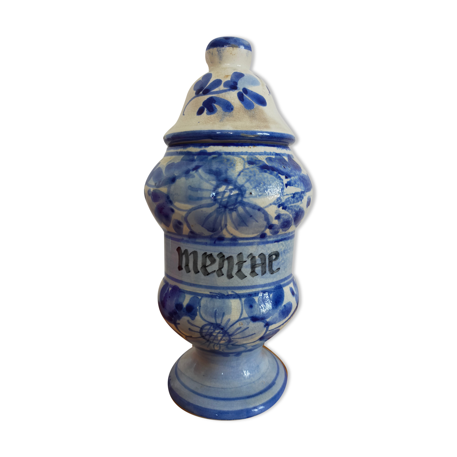 Pharmacy pot old vintage apothecary herbalist mint