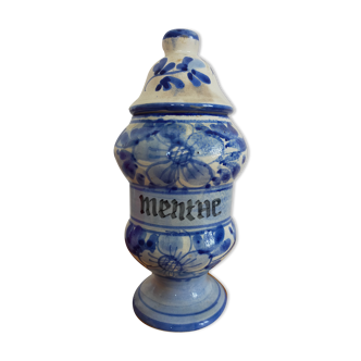 Pharmacy pot old vintage apothecary herbalist mint
