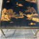 Neoclassical Brass Coffee Table with Lacquered Top Representing