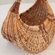 Old banana basket with wicker two colors
