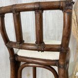 Tabouret rotin vintage