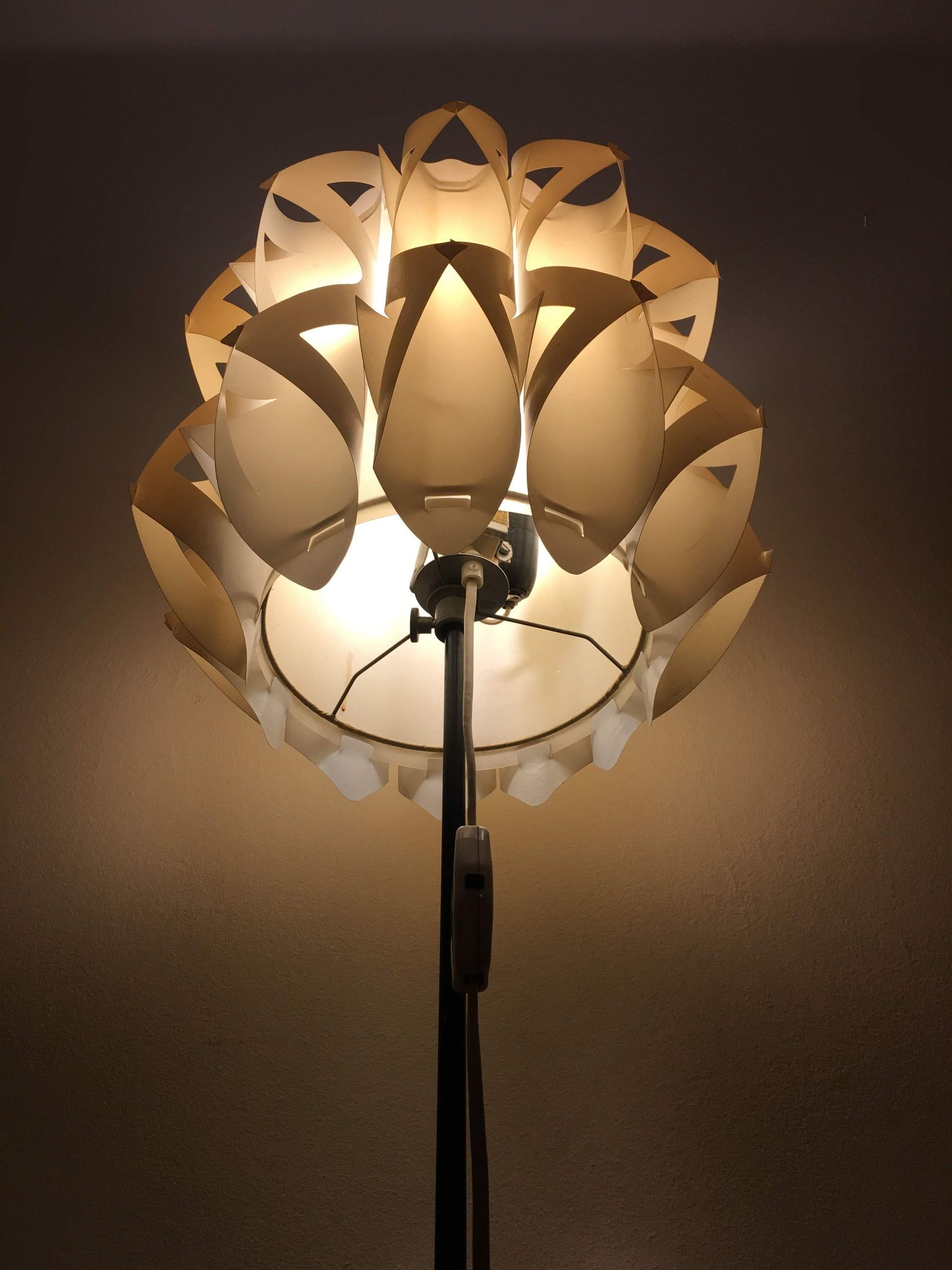 Mid century white floor lamp - 1960