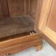 Antique Louis-Philippe walnut veneered wardrobe with an antique mirror.