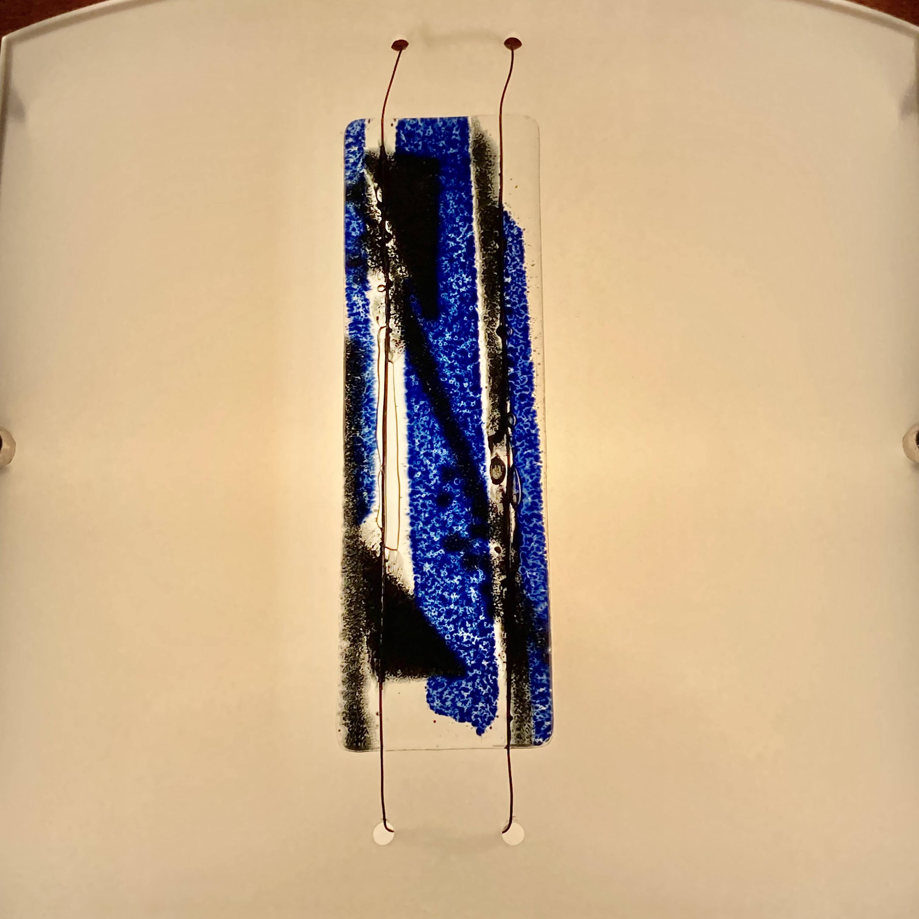 Large scandinavian design glass wall light.