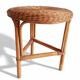 1960s Handmade Vintage French Riviera Wicker & Bamboo Side Table