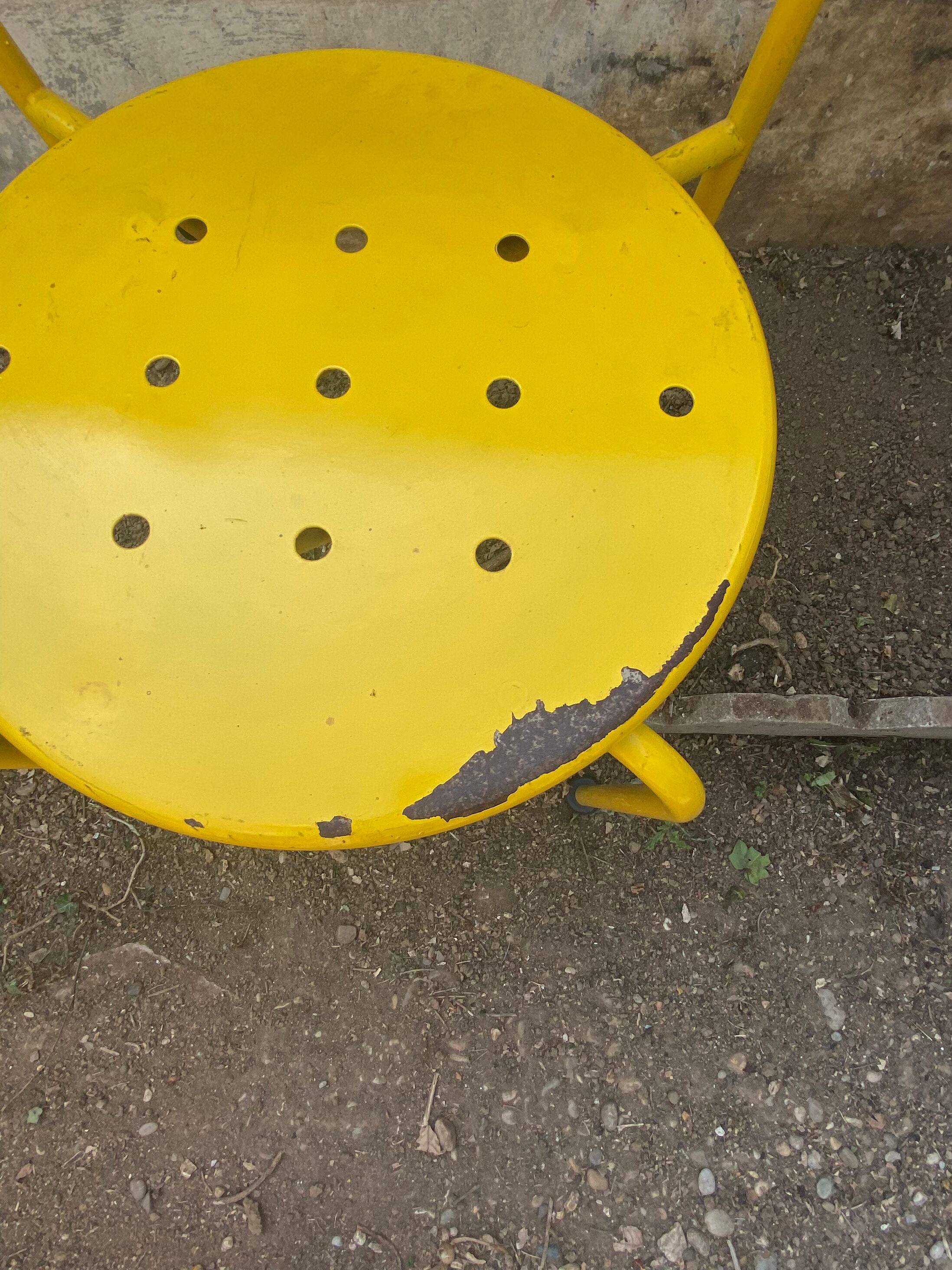 Set of eight metal garden chairs 1980s