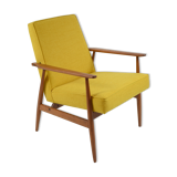 Fauteuil, années 70, couleur jaune