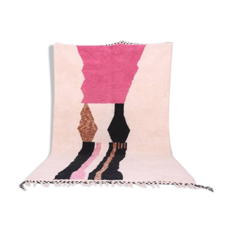 Traditional handmade pure wool rug, size 100 x 200 cm