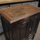 1930s Oak furniture with 2 black patinated doors.