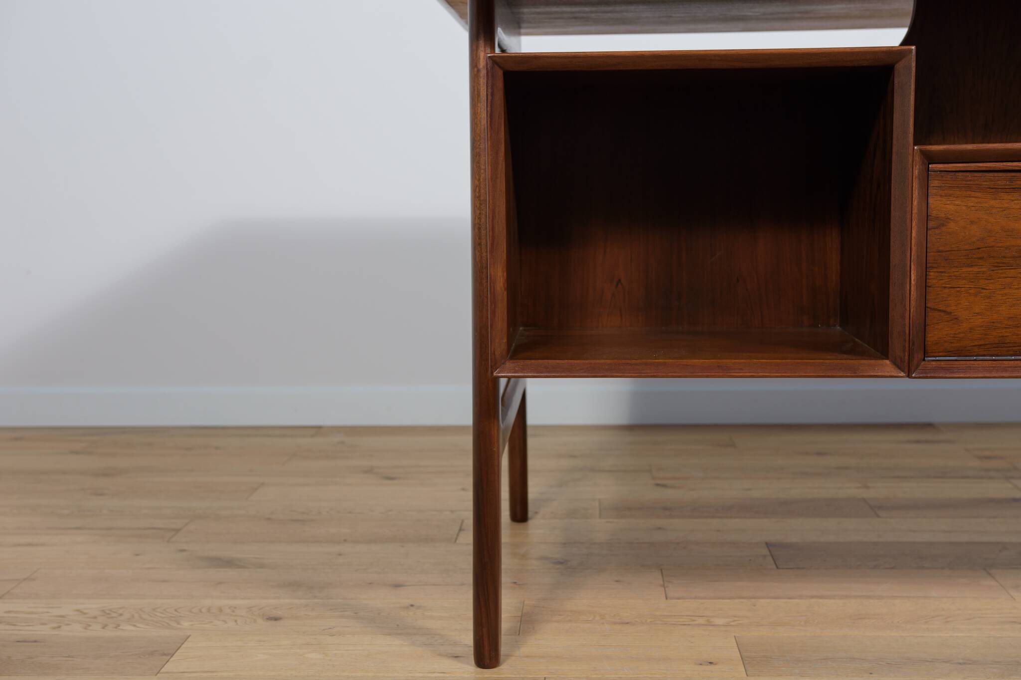 Mid-Century Model 75 Freestanding Teak Desk from Omann Jun, Denmark, 1950s