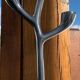 Organic candle holder in brushed aluminum, 3 branches, 1970