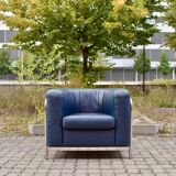 Zanotta Onda set Sofa & 2 Chairs blue leather