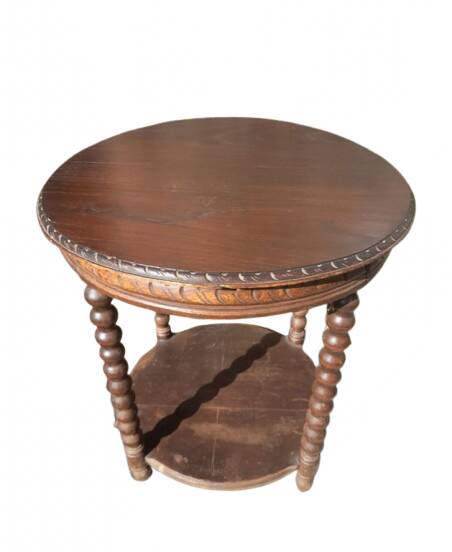 Sculpted wooden table