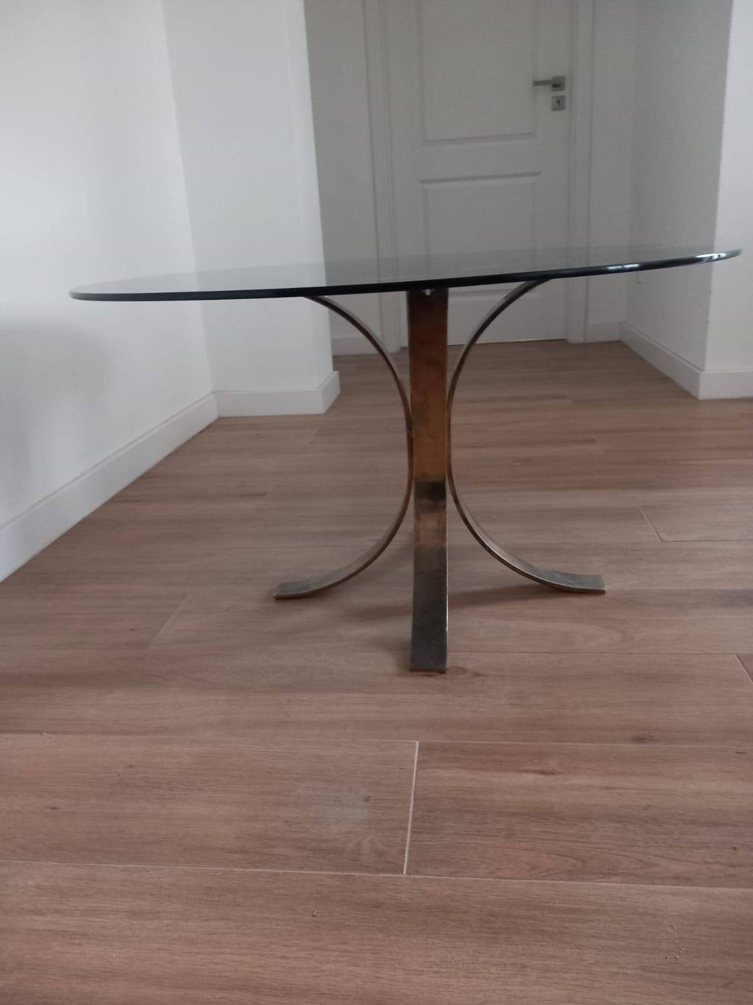 Table basse en verre des années 1970