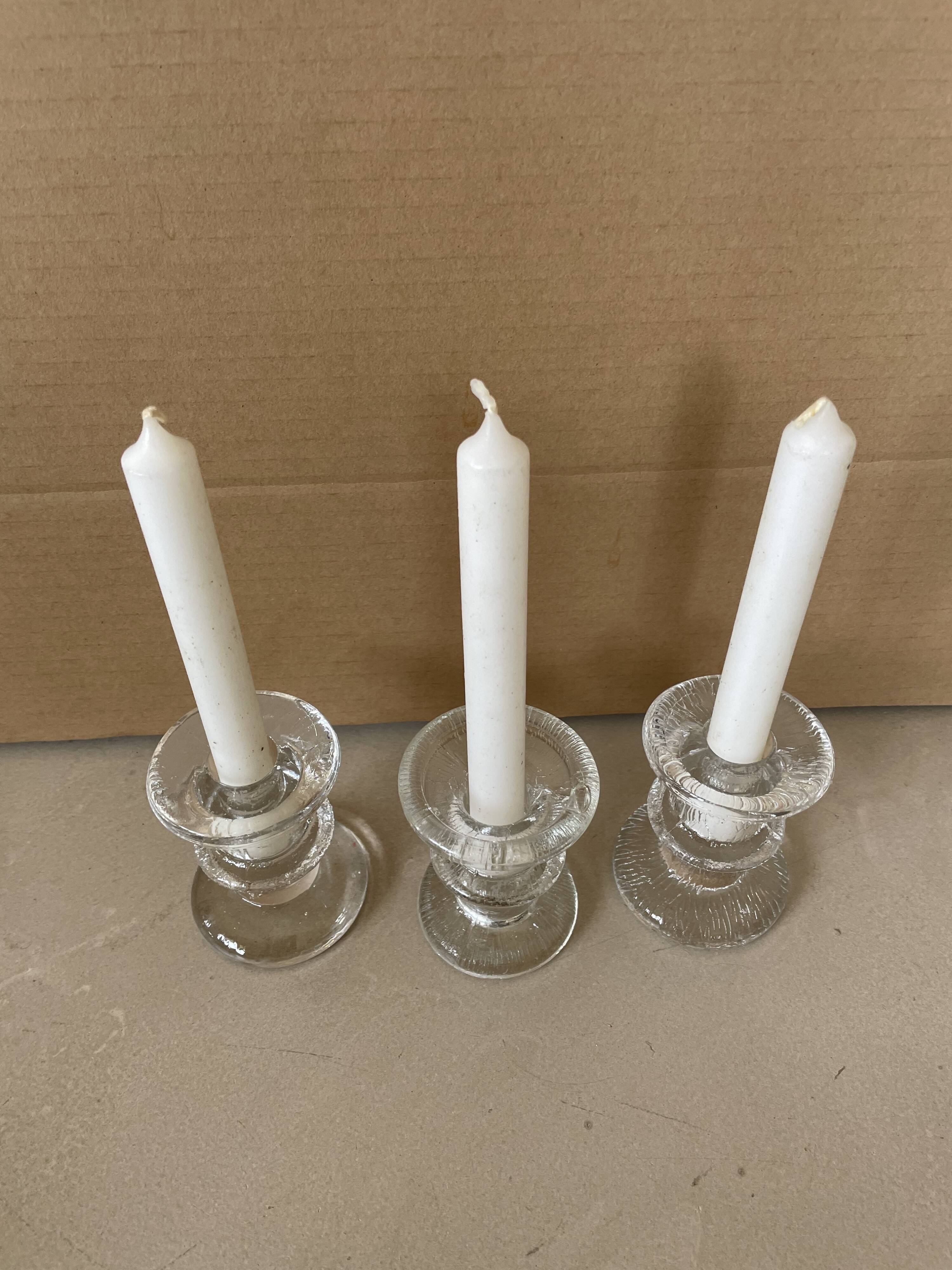 Set of 3 Littala candlesticks / Timo Sarpaneva / 1966