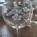 Verres à pied ciselés 60's