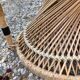 Set of 3 vintage rattan armchairs