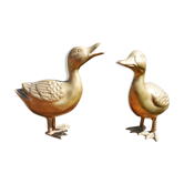 Paire de canards en laiton