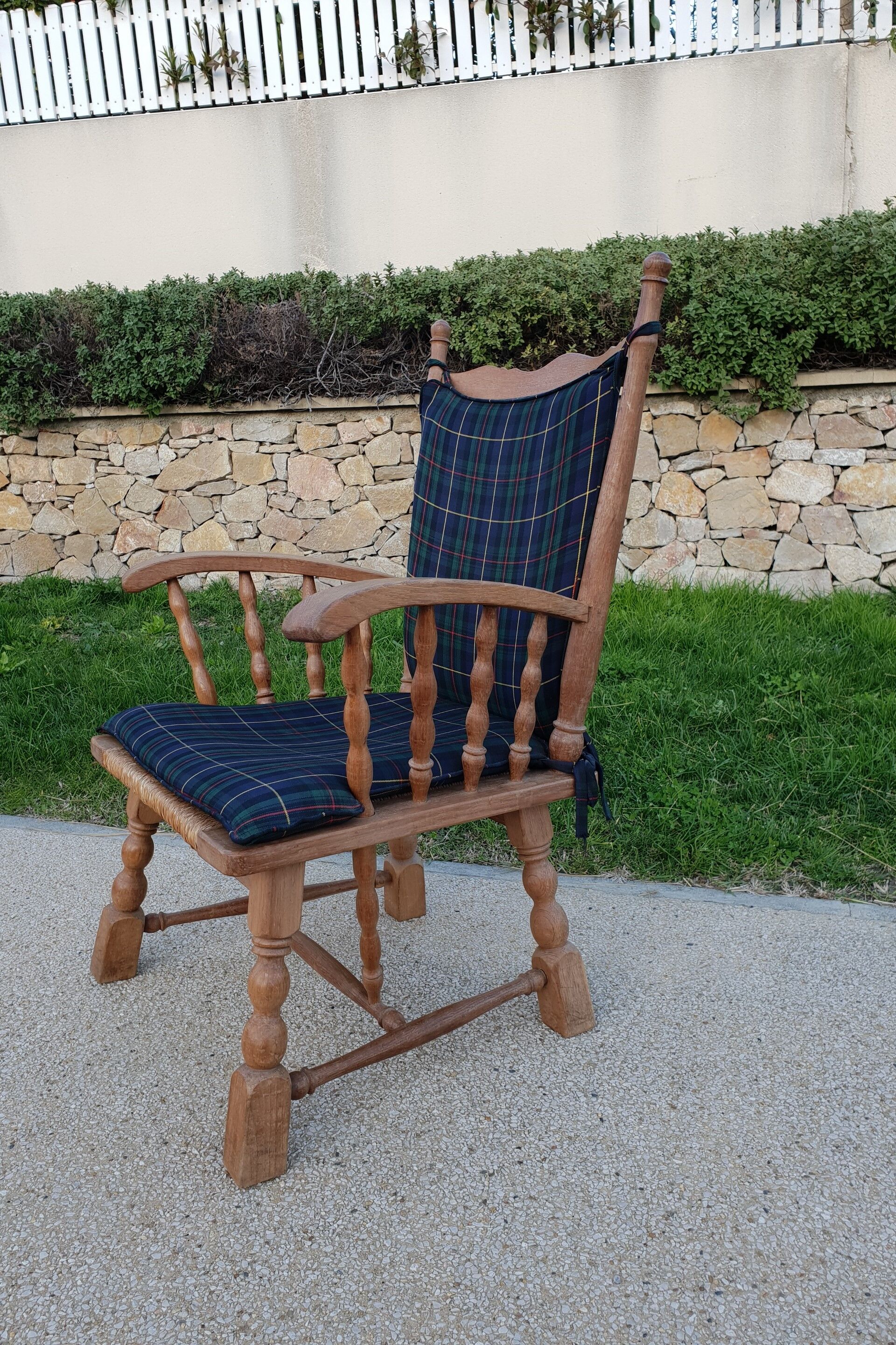 Pair of oak armchairs