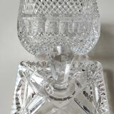 Beautiful Vintage sugar bowl square crystal shape. Cross patterns, diamonds, scales
