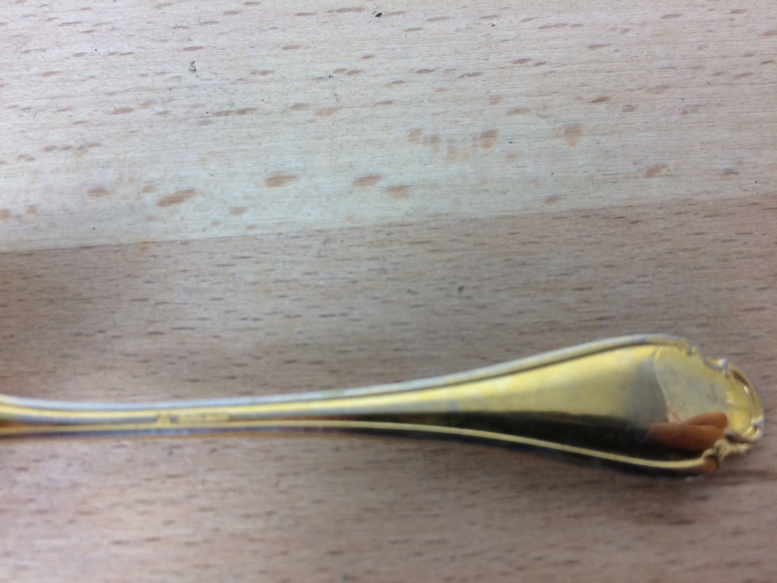 Porcelain tea set A. Vignaud Limoges and mocha spoons Christofle Alfénide