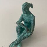 Seated woman - original art bronze