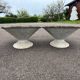 Paire de vasques diabolo jardinieres  planter fibro ciment