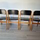 Ensemble de 4 chaises scandinaves vintage