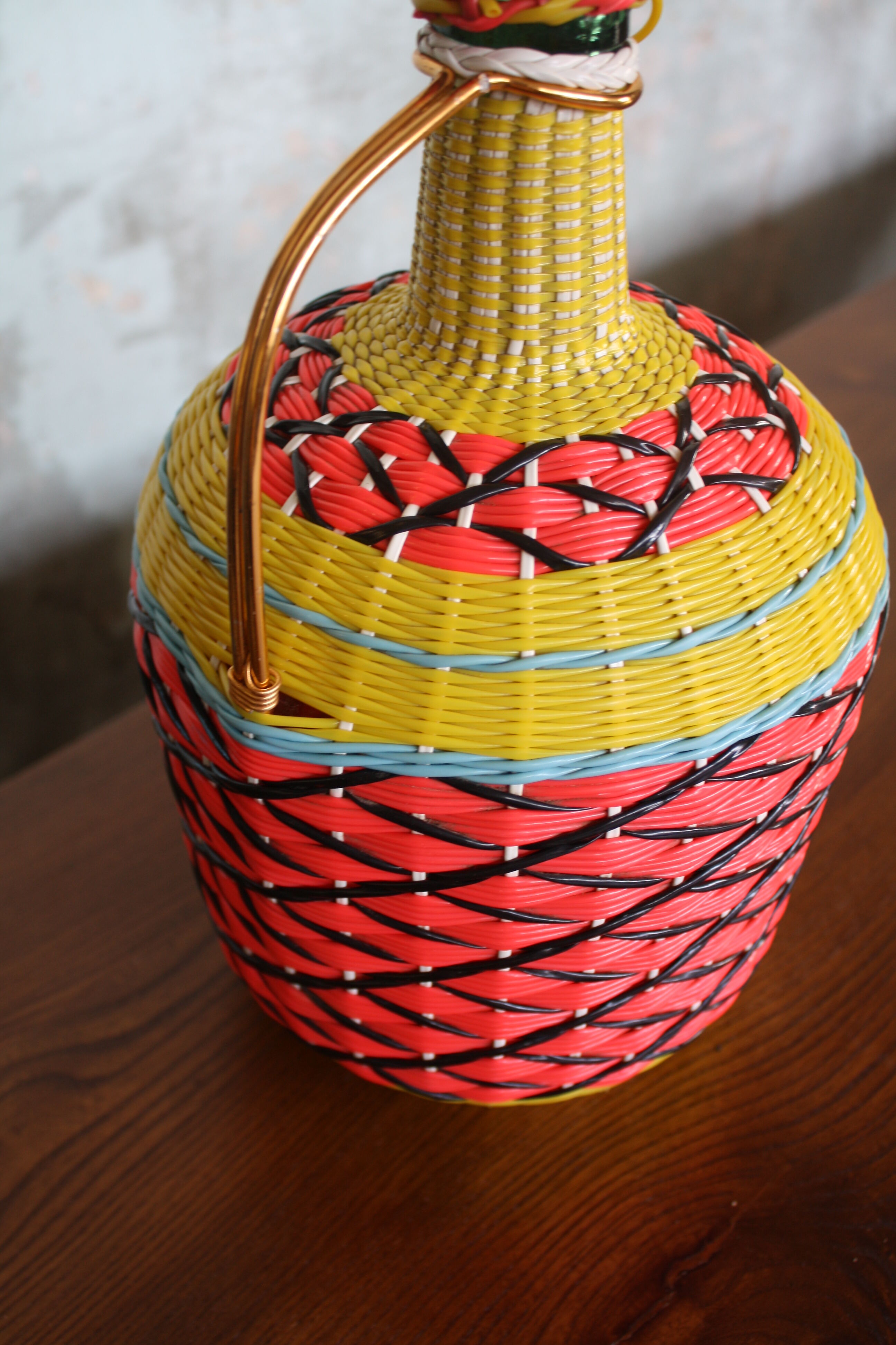 Demijohn 5 liters in scoubidou