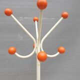 Rotating coat racks 8 balls orange casimir 1970