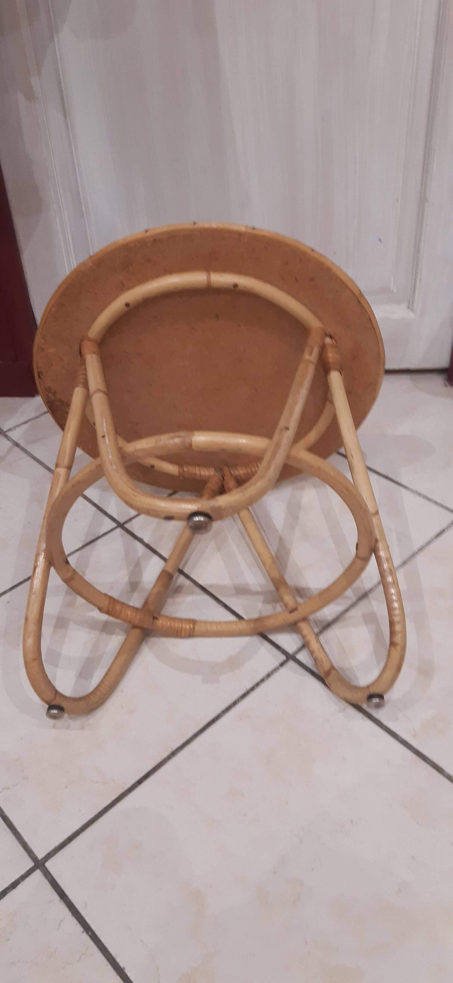 Vintage rattan coffee table