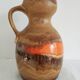 Vase pichet aux émaux rouge-orange West Germany