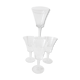 Set of 4 crystal wine glasses engraved 50-60s