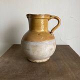 Country vase pitcher in glazed earthenware 1960 Provence